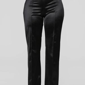 Silk wideleg pants